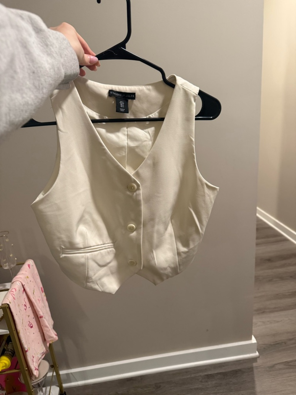 Sincerly Jules Cream Women's Dress Vest